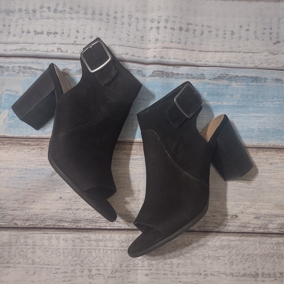 Vionic Black Blakely Peep Toe Wedge Bootie - Picture 4 of 8